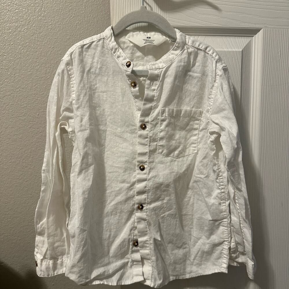 H&M White Button-Up Shirt